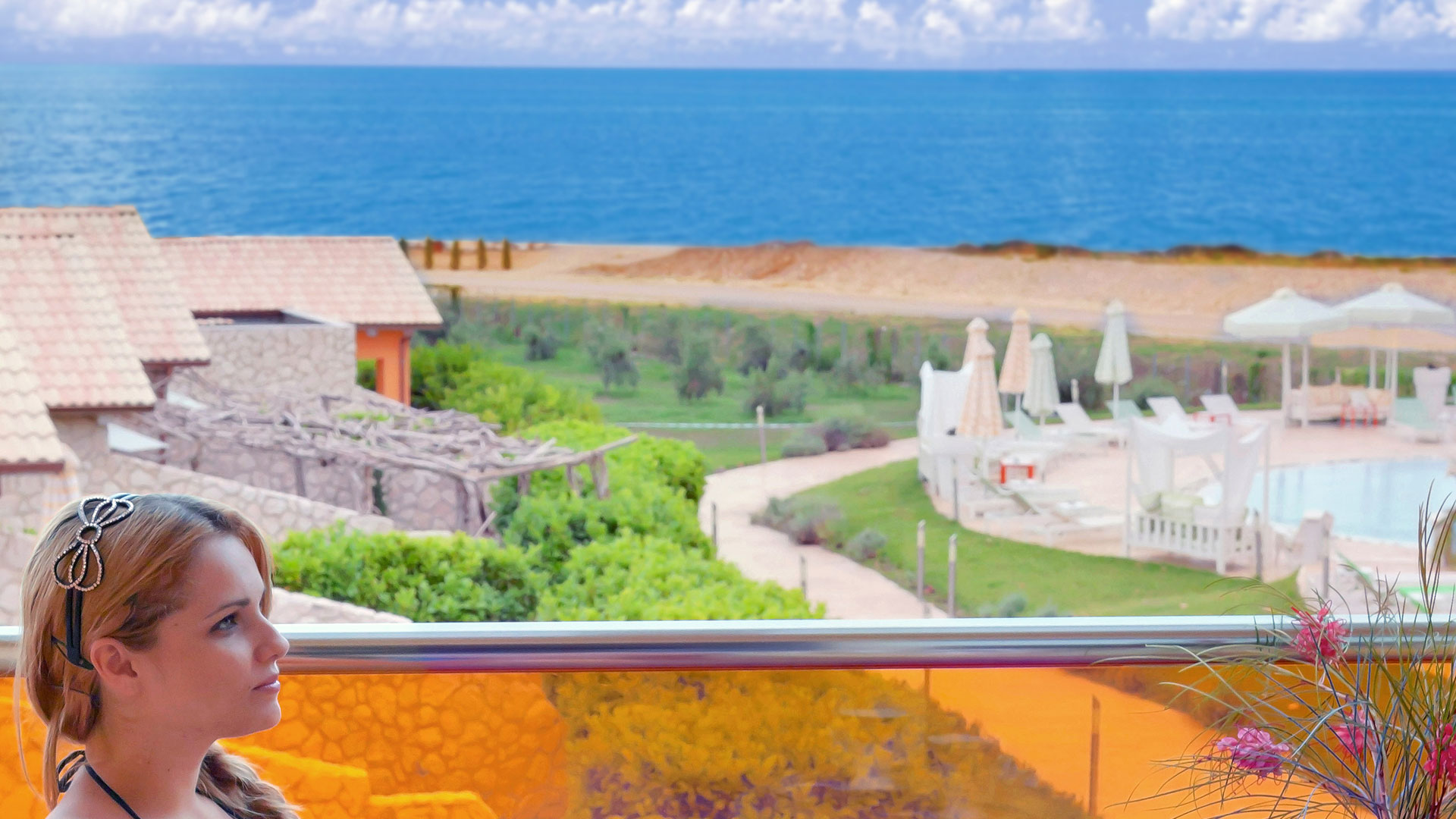Room balcony with sea view