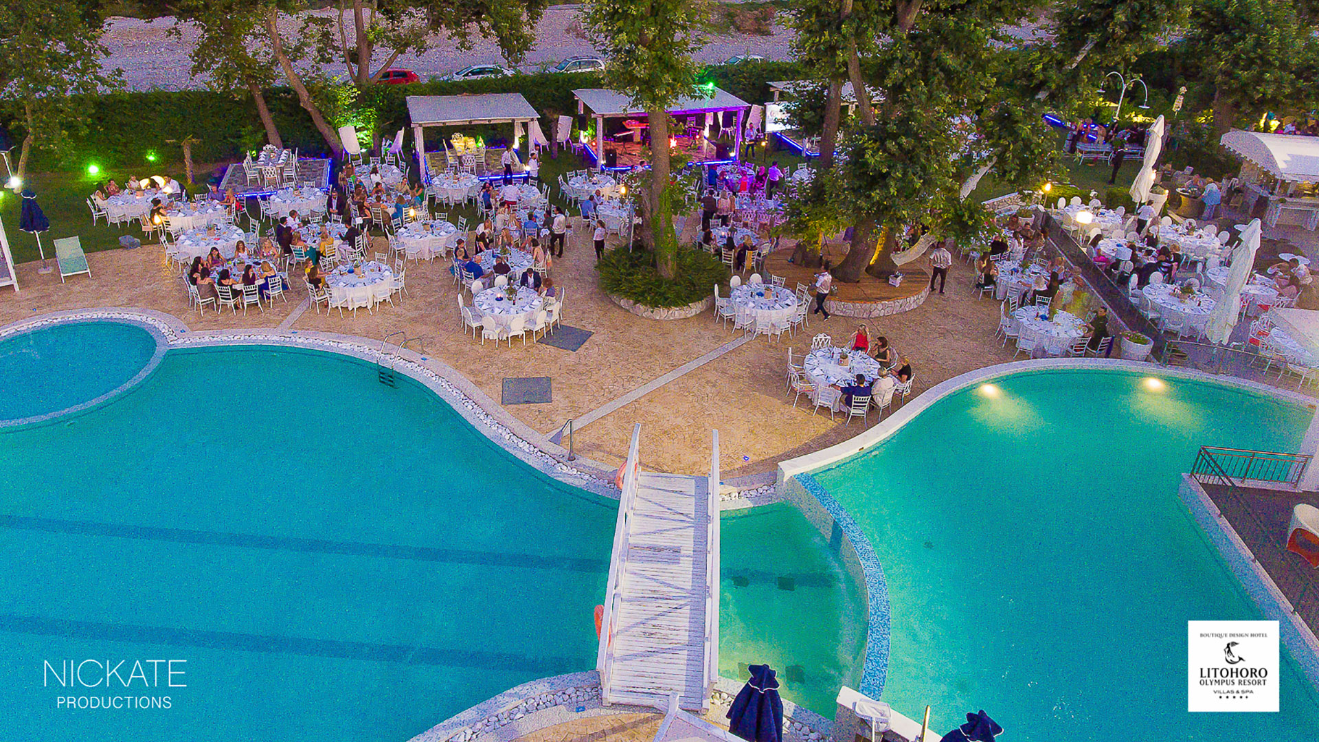 Aerial view of resort